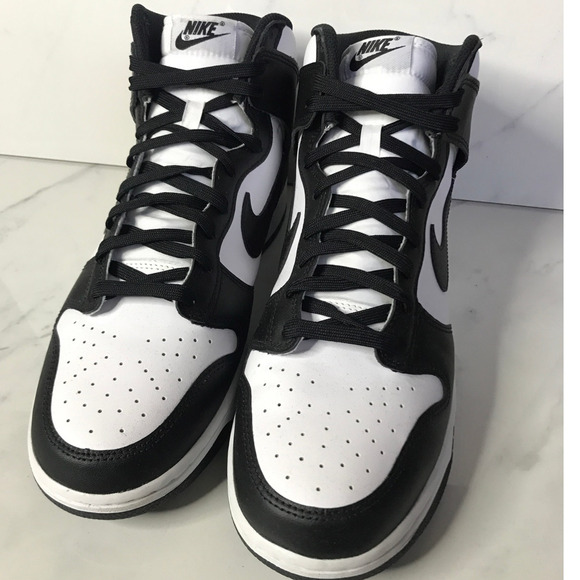 Nike Dunk High Panda Sneakers Mens 12 Black White Retro DD1399-105 main image 11